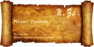 Mózer Zsuzsa névjegykártya